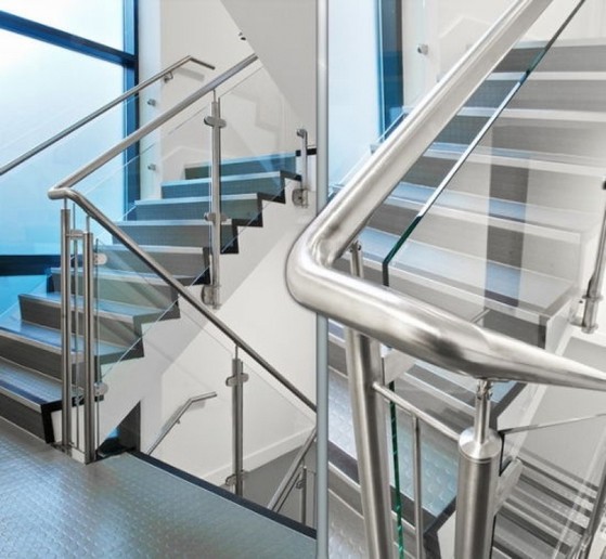 Corrimão de Vidro com Inox Orçamento Osasco - Corrimão de Inox para Escada